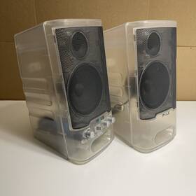 9831 Pele Vintage Apolla Speakers Y2k Translucent Transparent See Through Clear Rare