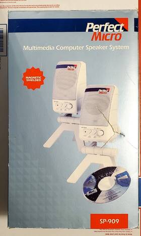 Sp-909 Perfect Micro Vintage Computer Speakers - Multimedia In Box