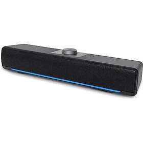 Phission 787446859293 Computer Speakers Usb Powered Wired Sound Bar Dual With Led Light F