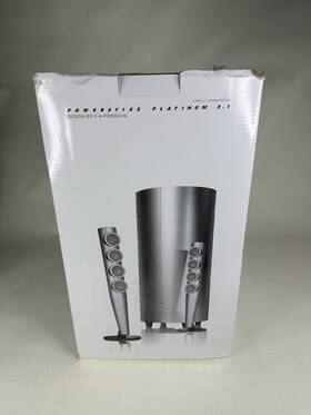 Powerstixx 760498821005 Platinum 2.1 Computer Speakers Designed By F.a.porsche Rare Brand New
