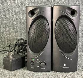 5859-k Protocol Multi-media Portable Computer Satellite Speaker Pair In Black