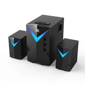 Proxxi 726084534117 2.1 Channel Bluetooth Computer Speakers With Powerful Bass And Lights