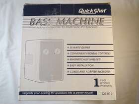 Qs-812 Quickshot Bass Machine Multimedia Pc Computer Subwoofer Speaker - New Box