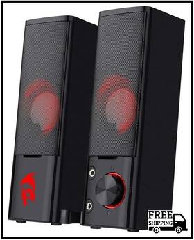 Gs550 Redragon 313046526534 Pc Gaming Speakers 2.0 Channel Desktop Computer Sound Bar With C
