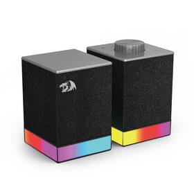 Gs517 Redragon 950376730534 Rgb Computer Speaker - 2.0 Stereo Sound System With Bt And Usb Dual Conne