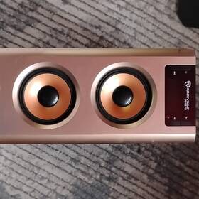 Rockville Rhb70 2.0 Wired Computer Speakers Brown Wood Rca And 3.5mm Aux
