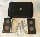 S-0155a S0155a Logitech Pair Of Usb Notebook Laptop Speakers In Black Zippered