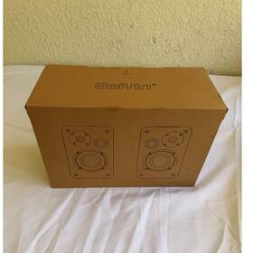 Saiyin N3-40 2.0 Channel Wired Computer Speakers Rca Brown/black