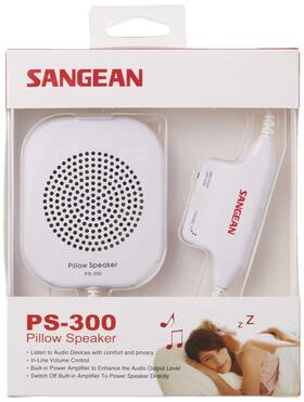 Ps300 Sangean 021111124119 Pillow Speaker With Inline Volume Control And Amplifier White