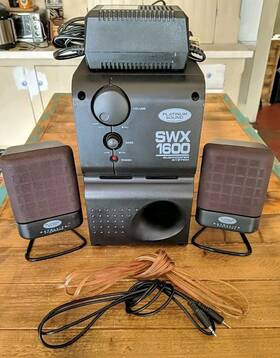 Swx1600 Sc&t Platinum Sound Computer Speaker System 2 Satellites Subwoofer Great
