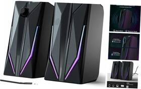 Mj200 Seekon Computer Speakers Pc With Rgb Lighting Mode 2.0 Stereo Bass
