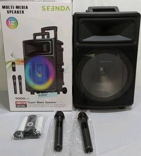 Seenda Zqs12131 12 Inch Multi-media Wireless Speaker With 2 Microphones Open Box New