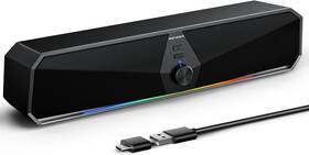 Cs30 Senzer Bluetooth Computer Speakers For Desktop Usb Plug And Play Pc Black