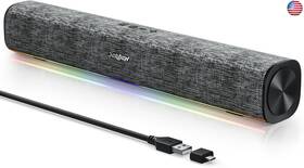 R100-bk Shenzhen Soulion R100 Bluetooth Computer Speakers With Dynamic Led Light Usb Plug &