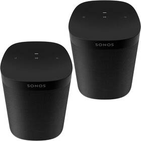 Sonos 649661068648 One Sl 2 Pack Black Wireless Speakers Wifi Airplay Surround Mic Free