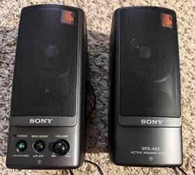 Sony Srs-a50 Classic Compact Multimedia Active Speakers For Pc/computer Vintage