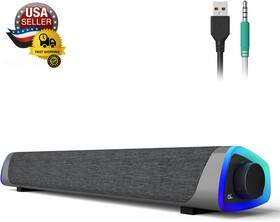 Soulion 445057123198 R30 Computer Speakers Colorful Led Lights With Switch Button Surround