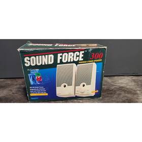 Qs826 Sound Force 300 Powered Stereo Speakers 4w Music Power Magenitcally Shielded