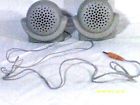 Sp-12n Unbranded Generic Vintage 2 Computer Speakers Model Gray Plastic 3x3 Tested