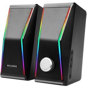 Speakers 795847257181 Hi-fi Stereo Sound Pc With Bluetooth 5.0 And 3.5mm Aux-in 14w Ac Power