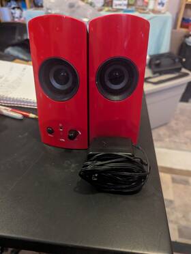 Speakers At-sp90 Computer Red