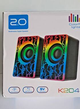 K2045 Speakers Rgb Colorful Lights Computer Usb Plug And Play 2.0 Digital