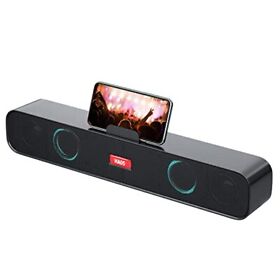 Ha05 Speakers With Phone Holder Stereo Sound Bar Laptop Speaker