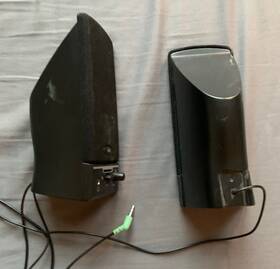 Y5271 Speakers Desktop Computer Black Preowned Left And Right