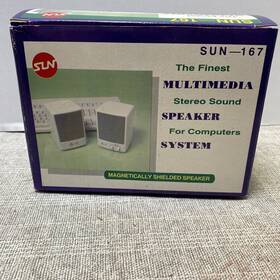 Sun-167 Sun Microsystems Speakers Magnetically Shielded Stereo Sound Multimedia Computers System