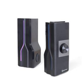 Sy-spk20244 Syba Desktop Usb Powered 2-in-1 Soundbar Stereo Speaker Rgb Led Light