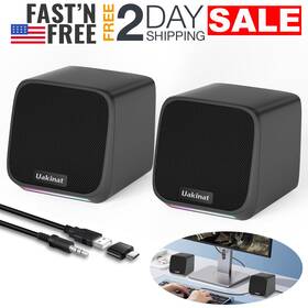 Uakinat 717203477149 2 Altavoces Usb 3.5mm Equipo De Sonido Bocinas Parlantes Para Pc Casa En Oferta