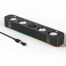 E3591 Uakinat Usb Computer Speakers Wired Usb-powered Bluetooth Sound Bar With Rgb
