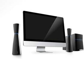 M3200 Usa 313032483407 2.1 Multimedia Computer Speaker System With Subwoofer