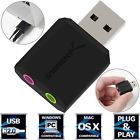 Usb 2.0 External Audio Sound Adapter Stereo Output Sabrent Microphone Input Jack Laptop