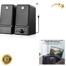 Usb Computer Speakers Dual 8w External For Laptop Built-in Dsp Sound