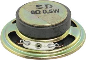 Uxcell 726084954052 2 Inch Diameter Round Metal Shell External Magnet Speaker 8 Ohm 0.5w Gold