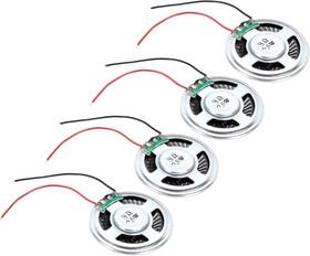 A24112500ux1724 Uxcell 4 Pcs 0.5w 8 Ohm Small Speakers Metal Shell Round Internal Micro
