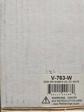 V-763-w Valcom One Way Desktop Speaker White New