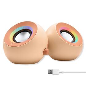 X9 Performance 701107501505 Brown Computer Speakers For Desktop Pc With Rgb Lighting Bluetooth Usb And