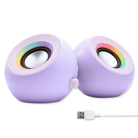 X9 Performance 701107501529 Purple Computer Speakers For Desktop Pc With Rgb Lighting Bluetooth Usb An