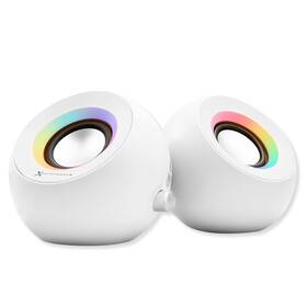 X9 Performance 701107501536 White Computer Speakers With Rgb Lighting Bluetooth Usb And Aux - Triple M