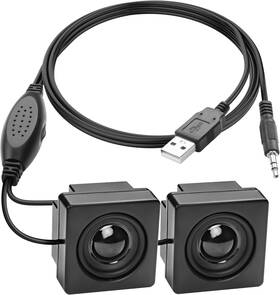 Sp1532 Xmsjsiy Mini Computer Speaker For Desktop Pc 3.5mm Trs Input With Volume