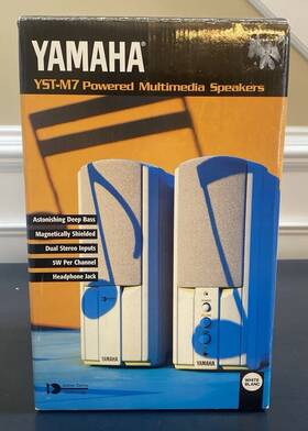 Yamaha Z3994688qs Yst-m7 Powered Multimedia Feature Speakers Open Box Vintage 1995 Rare