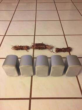 Lhs-d6245t Zenith Set Of 5 Used Z 6 Ohms 50w Speakers Model With Wire