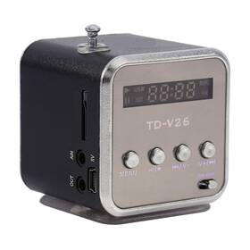 Zeronensqw0fz1kc-01 Zerone Mini Speaker Music Player Portable Fm Radio Stereo Pc Fashion Black