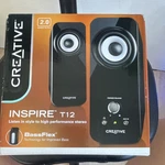 Creative Inspire T12 2.0 Channel Portable Speaker System Bassflex Aux Wired. Fixed Price $45.95.