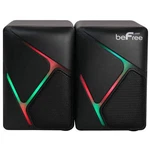 Befree Computer Gaming 2.0 Desk Shelf Compact Speakers W Led Lights Usb Aux. Fixed Price $39.53.