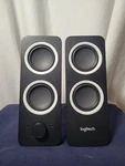 Logitech Z200 Multimedia Computer Speakers 2.0 Wired Black White Pair. Fixed Price $20.00.