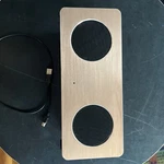 Sakar Rose Gold And Wood Bluetooth Speaker With Usb Audio Cable Options. Fixed Price $18.00.