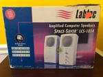 New Vintage Labtec Space-saver LCS-1014 White Amplified Computer Speakers. Fixed Price $44.99.